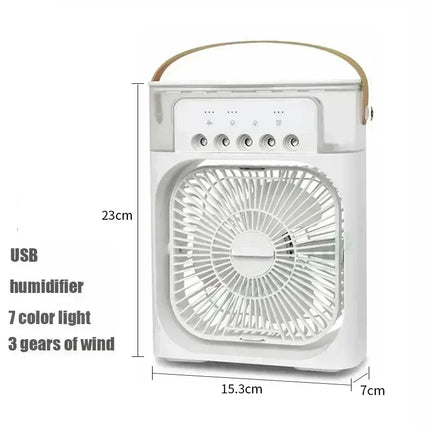 2025 Portable 3 in 1 Fan AIr Conditioner Household Small Air Cooler LED Night Lights Humidifier Air Adjustment Home Fans