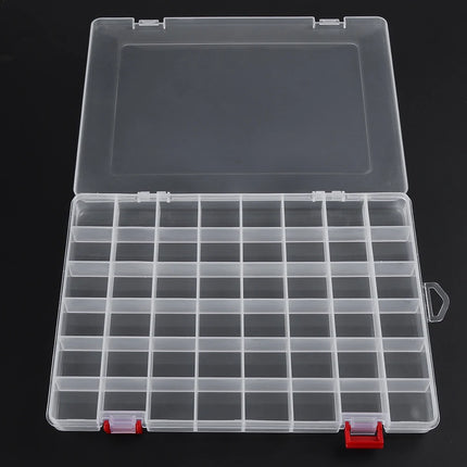 48 Grids Compartment Plastic Storage Box Jewelry Earring Box Bead Screw Container Home Storage Case Display Organizer Container