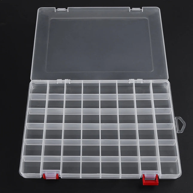 48 Grids Compartment Plastic Storage Box Jewelry Earring Box Bead Screw Container Home Storage Case Display Organizer Container