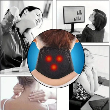 Self-Heating Magnetic Self-Warming Neck Brace - Medium, Soft Portable Cervical Pillow with Spontaneous