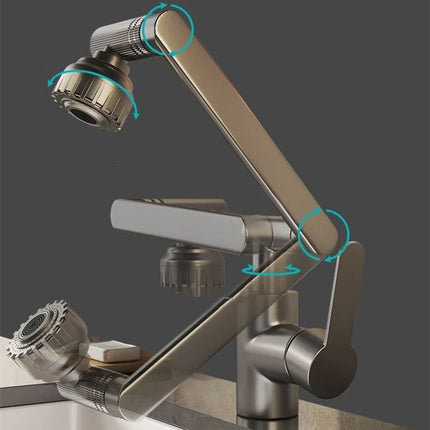 Bathroom Sink Faucet Basin Faucet 1080° Swivel Multifunction Cold and Hot Water Tap Kitchen Sink Faucet 2 Modes Water Tap