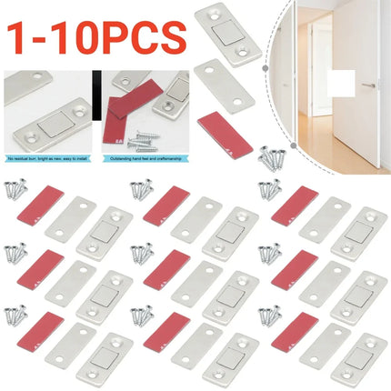 Magnetic Cabinet Catches Magnetic Door Stop Ultra Thin Drawer Magnet Catch Hidden Door Closer Adhesive Cabinet Latch for Kitchen