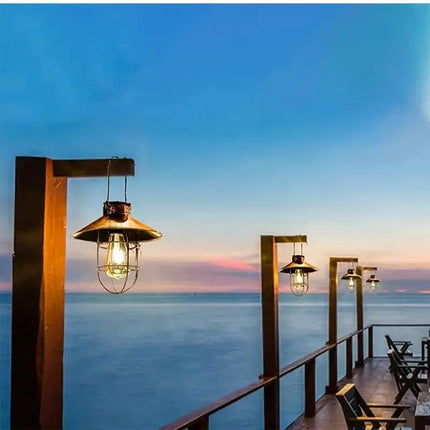 Vintage Solar Lantern Outdoor Hanging Light