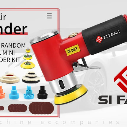 SIFANG Random Orbit Air Sander Mini Pneumatic Grinding Machine for Car Polishing High Speed Air Powered Sanding Polisher