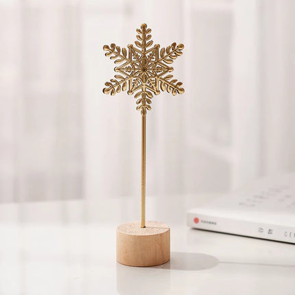 Golden Ginkgo Leaf Metal Figurine Handmade Desk
