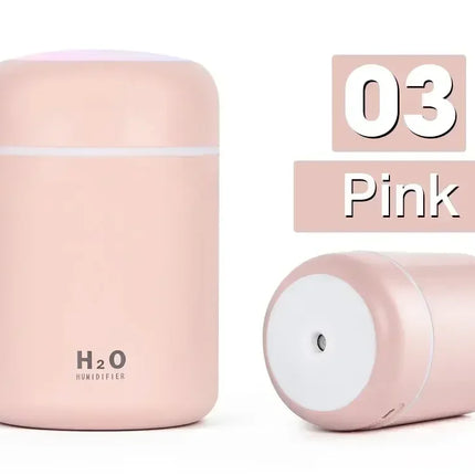 Portable LED light mini 300ml h2o Spray Mist humidifier Double Wet Aroma Essential Oil Diffuser Car usb air humidifier