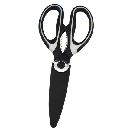 Kitchen Scissors Chicken Bone Scissors with Cover Stainless Steel Heavy Duty Multipurpose Scissors for Opening Bottle Nutcracker