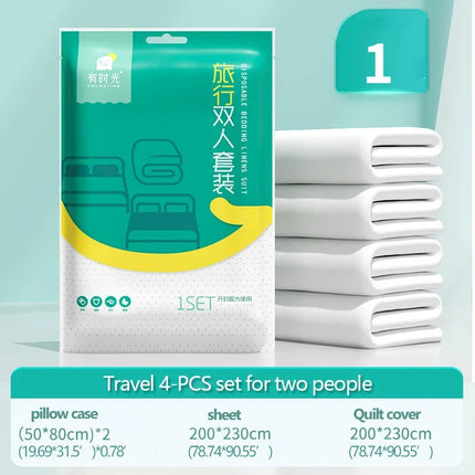 Disposable Adult Bedding, Hotel for Travel, Anti-Dirty, Waterproof, Portable, Bedsheet Bed Sheet Set Trip Necessities Portable