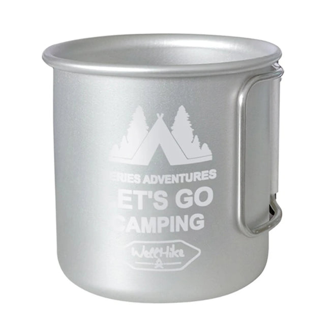 300ML Camping Water Cup Aluminium Alloy Hiking Mug Foldable Handle Travel Coffee Cup Ultra-Light Outdoor Kitchen Equipment
