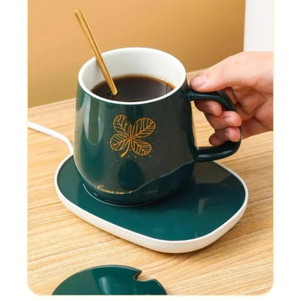 Electric Mug Warmer Heating Coaster 55°C for Coffee and Milk Tea Thermostatic Pad Heating Mat for Kitchen Use Beverage Heating