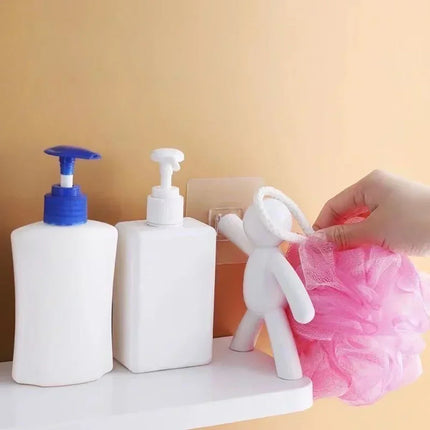 Self-Adhesive Bathroom Shampoo Storage Rack