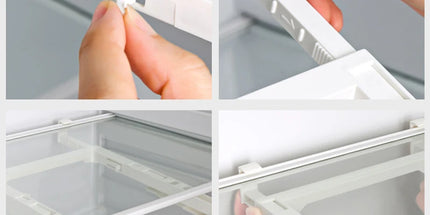 Hanging Refrigerator Box Eggs Fruit Food Vegetable Storage Slide Out Drawer Tray Transparent Fridge Container Kitchen Organizer