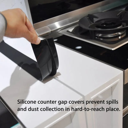 Kitchen Stove Counter Gap Cover T-Shaped Silicone Rubber Strip Oil-Gas Slit Filler Heat Resistant Mat Oil Dust Water Seal