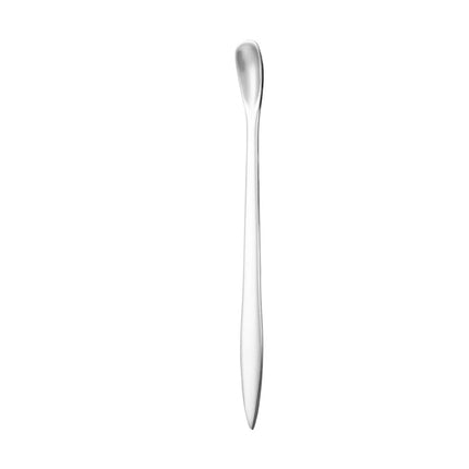 Stainless Steel Two in One Teaspoon Long Handle Cutlery Home Coffee Tea Stirring Spoon Tableware Mini Scoop Utensils for Kitchen