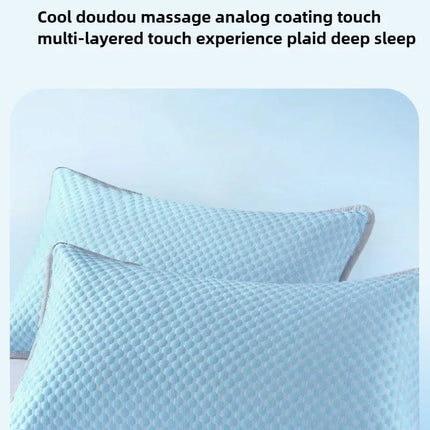 Summer Cooling Pillowcase Solid Color Ice Bean Bean Pillowcase Cool Feeling Air Conditioning Cover Washable (No Pillow) 48x74cm