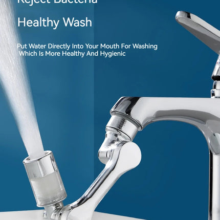 1080° Rotating Water Purification Filter Plastic Faucet Mechanical Arm Spray Head Kitchen Washbasin Extension Tap Aerator Univer