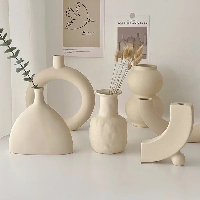 Modern Ceramic Vase for Dried Flowers