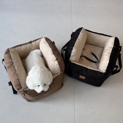 Dog Car Seat with Safety Belt Four Season Universal Pet Ooster Nest Cushion Washable Dogs Cats Sofa Bedding Travel Mattress