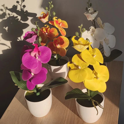 Bonsai Butterfly Orchid Artificial Potted Plant