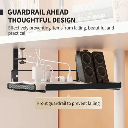 No-Drill Under-Desk Cable Management Tray