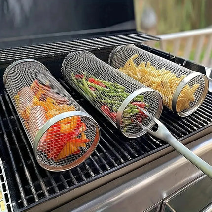 Stainless Steel BBQ Grill Cage Outdoor Tool