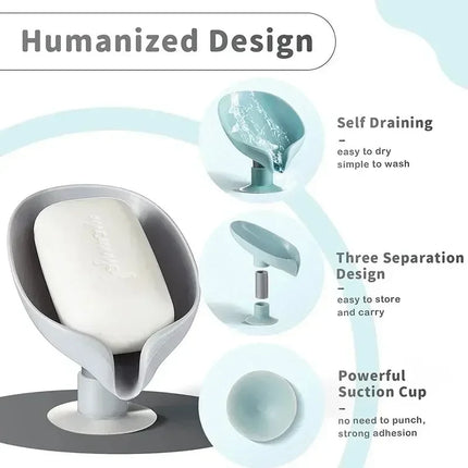 Leaf Shape Soap Holder with Suction Cup