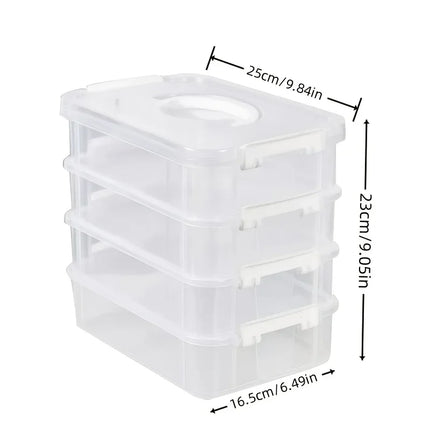 Extra Large 4-Tier Stackable Clear Storage Box