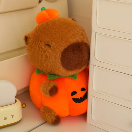 25-60cm Creative Fun Halloween Capybara Plush Doll Pillow Pumpkin Capybara Plush Toy Holiday Decoration Gift For Boys And Girls