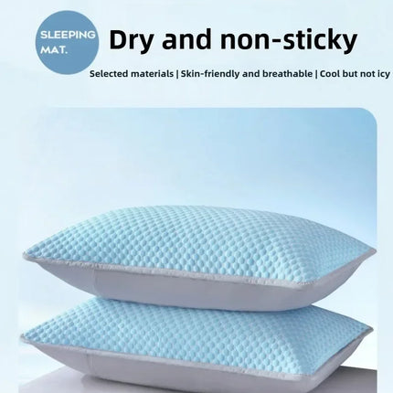 Summer Cooling Pillowcase Solid Color Ice Bean Bean Pillowcase Cool Feeling Air Conditioning Cover Washable (No Pillow) 48x74cm