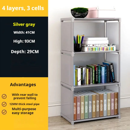 Simple Bookshelf Floor To Ceiling Dormitory Space Saving Home Storage Rack Wear-resistant Rack Multifunctional Storage Cabinet