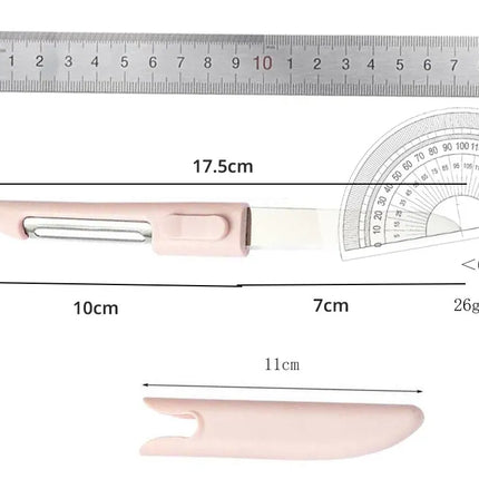 Two in One Peeler Stainless Steel Fruit Peeler Kitchen Knife Double Ended Melon Peeler Kitchen Cooking Tool