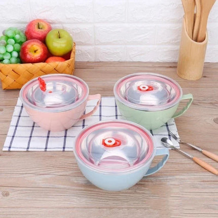 Stainless Steel Noodle Bowl with Handle