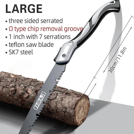AIRAJ Folding Saw Woodworking Folding hacksaw Multifunction Cutting Wood Sharp Camping Garden Prunch Saw Tree Chopper Knife Hand