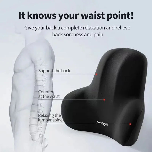 Car Neck Cushion Memory Foam Car Lumbar Support For Car Supplies Universal Neck Pillow Waist Cushion Car Seat Car Assesories