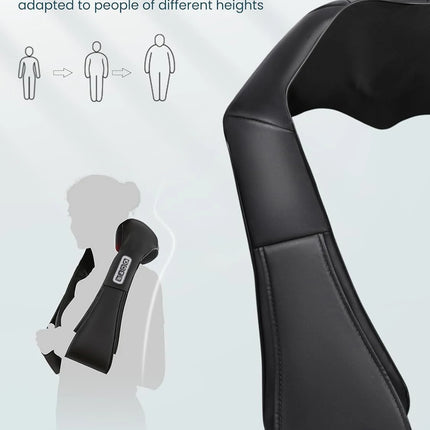 Shiatsu Neck and Shoulder Massager Heated Back Massager U Shape Deep Kneading Electric Massage Pillow For Neck Waist Leg Body