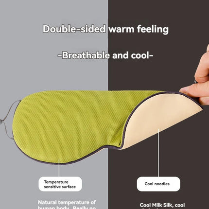 Sleeping Eye Mask Korean Style Ice Silk Warm And Cool Dual Use Adjustable Travel Light Blocking Breathable Eye Mask