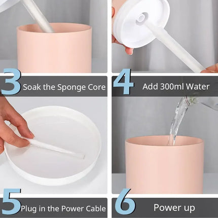 Portable LED light mini 300ml h2o Spray Mist humidifier Double Wet Aroma Essential Oil Diffuser Car usb air humidifier