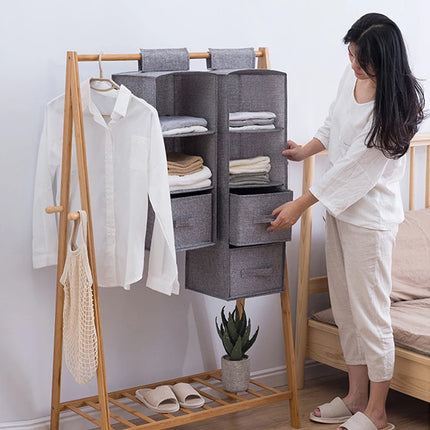 Collapsible Cotton Linen Hanging Storage Bag