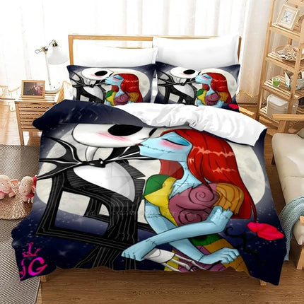 Nightmare Before Christmas Bedding Set Jack And Sally Duvet Cover Set Comforter Bedding Sets Bed Set Home Decor Bedding