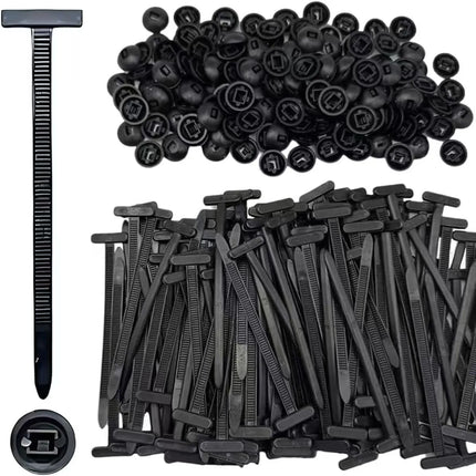Self-locking Nylon Universal Cable Tie Buckle Heavy Duty Zip Ties with Pin & Button Car Daily Repair Fastening Strap