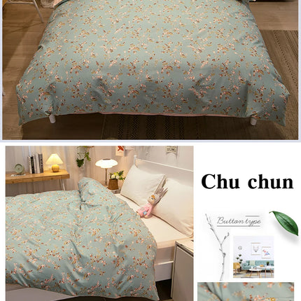 100% Cotton Duvet Cover Double Size Duvet Cover 200x230 Skin friendly Breathable Active Flower Print Pillow Cover Buy separately