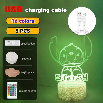 3D Stitch Night Light