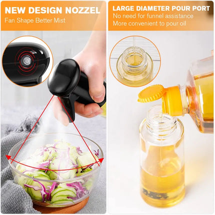 Oil Spray Bottle for Cooking Kitchen Olive Oil Sprayer for Camping BBQ Baking Vinegar Soy Sauce 200ml 300ml 500ml