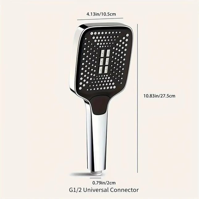 Adjustable Shower Head With 3 Modes Large Flow Shower Head High Pressure Water Saving Shower Faucet Bathroom Accessories
