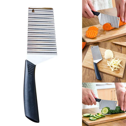 Stainless Steel Wavy Potato Chip Slicer Knife