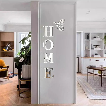 3D Mirror Wall Sticker HOME Logo
