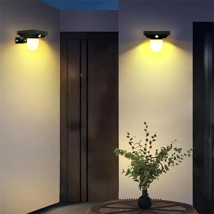 Solar Powered Waterproof Motion Sensor Garden Wall Path Light