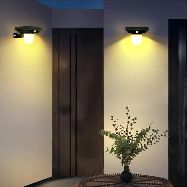 Solar Powered Waterproof Motion Sensor Garden Wall Path Light