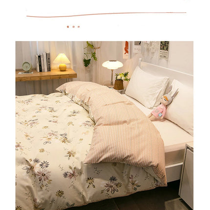 100% Cotton Duvet Cover Double Size Duvet Cover 200x230 Skin friendly Breathable Active Flower Print Pillow Cover Buy separately