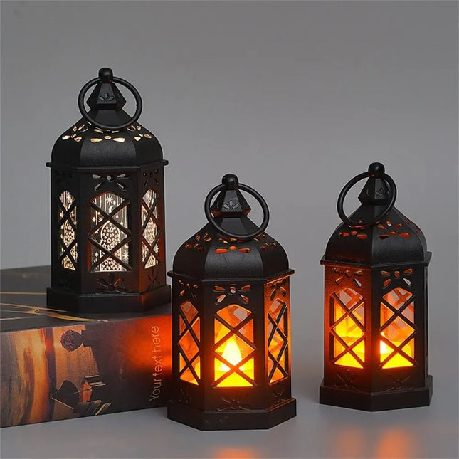 Retro Hexagonal LED Lantern